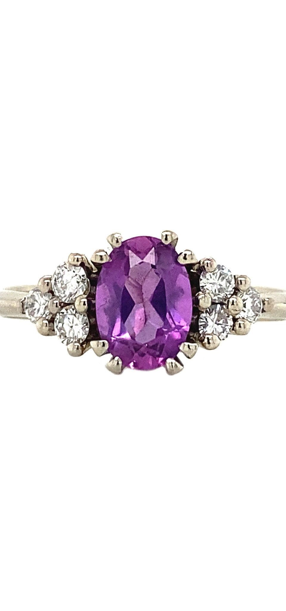 Audrey Ring Wit 14K Gold, Violet